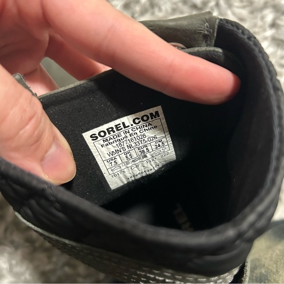 Sorel Lexie Waterproof Leather Wedge Boot in‎ Dark Slate sz 7.5 - Picture 6 of 7